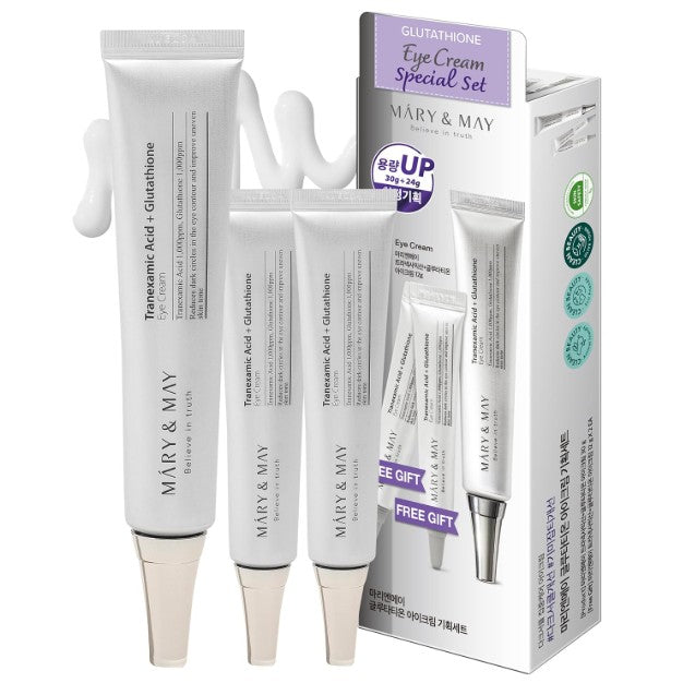 Mary&May - Crème contour des yeux à l’acide Tranexamique et au Glutathion-Lot de 2
